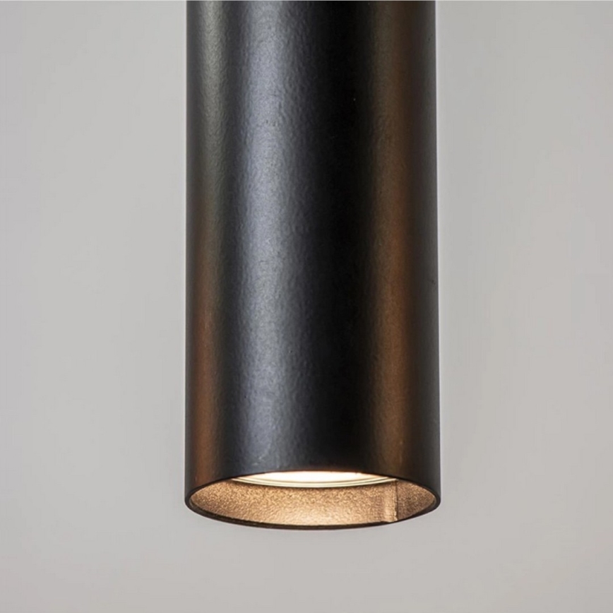 Luster na užetu CALYPSO 3xGU10/60W/230V + 5xE27/60W crna/zlatna