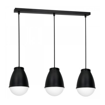 Luster na užetu CARYON 3xE14/60W/230V crna