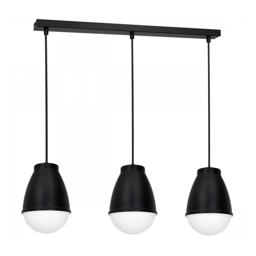 Luster na užetu CARYON 3xE14/60W/230V crna