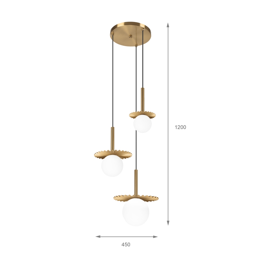 Luster na užetu CHITA 3xG9/5W/230V zlatni