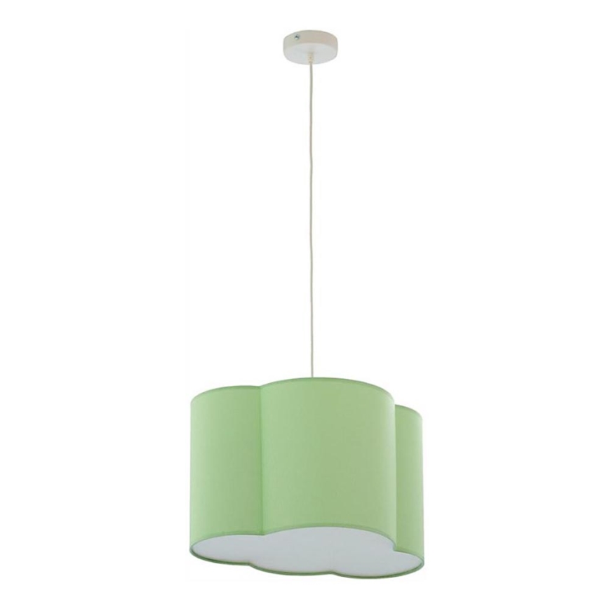 Luster na užetu CLOUD 1xE27/25W/230V zelena