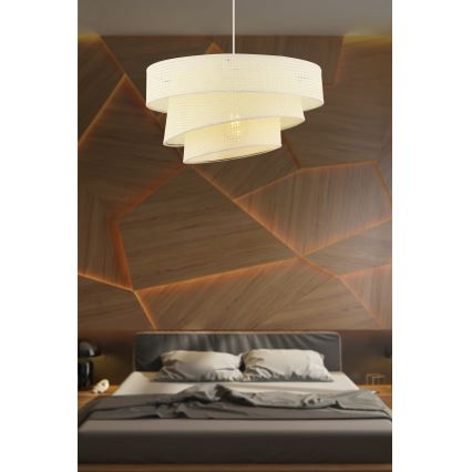 Luster na užetu COUPER 1xE27/60W/230V bijeli