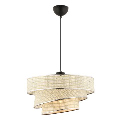 Luster na užetu COUPER 1xE27/60W/230V krem/krom sjaj