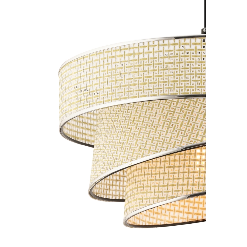 Luster na užetu COUPER 1xE27/60W/230V krem/krom sjaj