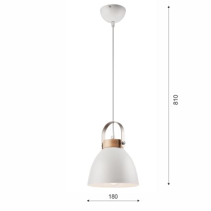 Luster na užetu DANIELLE 1xE27/60W/230V bukovina