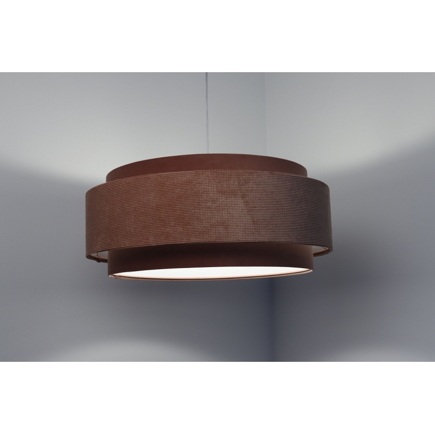 Luster na užetu DOBLO 1xE27/60W/230V promjer 60 cm ružičasta/bijela