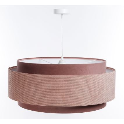 Luster na užetu DOBLO 1xE27/60W/230V promjer 60 cm ružičasta/bijela