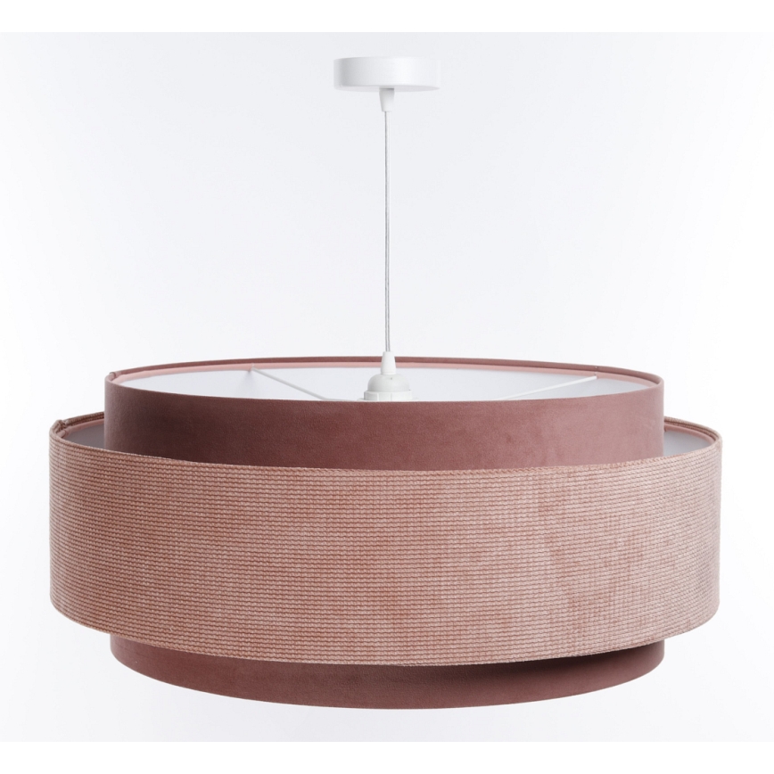 Luster na užetu DOBLO 1xE27/60W/230V promjer 60 cm ružičasta/bijela