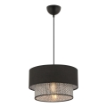 Luster na užetu ECHO 1xE27/60W/230V crna/siva