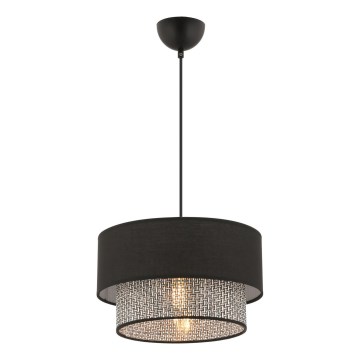 Luster na užetu ECHO 1xE27/60W/230V crna/siva