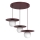 Luster na užetu FLAT 3xE27/15W/230V bordo