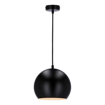 Luster na užetu FLEN 1xE27/40W/230V promjer 20 cm crna