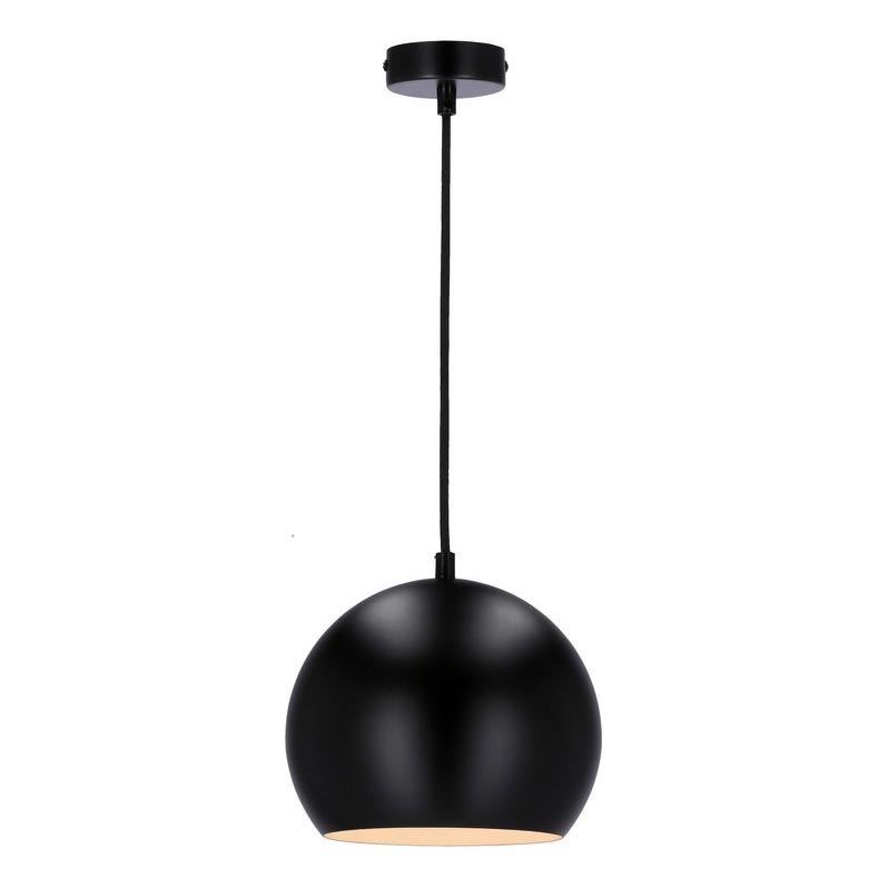 Luster na užetu FLEN 1xE27/40W/230V promjer 20 cm crna