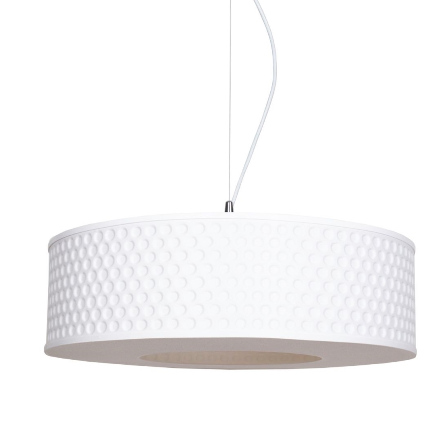 Luster na užetu GARDA 1xE27/60W/230V promjer 40 cm bijela