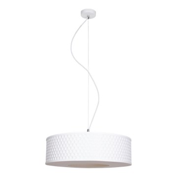 Luster na užetu GARDA 1xE27/60W/230V promjer 40 cm bijela