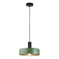 Luster na užetu HAKI 1xE27/60W/230V zelena/crna