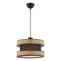 Luster na užetu HALO 1xE27/60W/230V smeđa/bež19