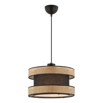 Luster na užetu HALO 1xE27/60W/230V smeđa/bež19