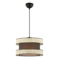 Luster na užetu HALO 1xE27/60W/230V smeđa/krem