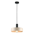 Luster na užetu LATTE 1xE27/60W/230V bež/crna