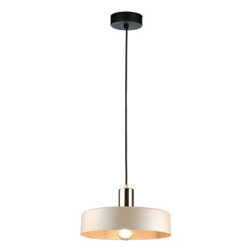 Luster na užetu LATTE 1xE27/60W/230V bež/crna/sjajni krom