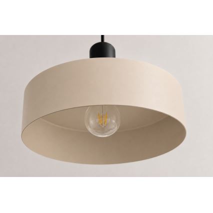 Luster na užetu LATTE 3xE27/60W/230V bež/crna