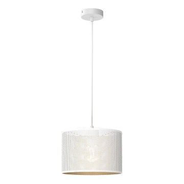 Luster na užetu LOFT SHADE 1xE27/60W/230V promjer 25 cm bijela/zlatna