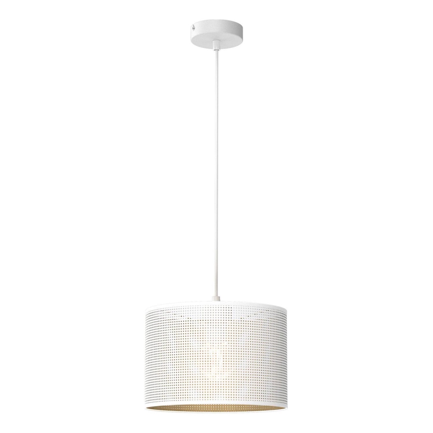 Luster na užetu LOFT SHADE 1xE27/60W/230V promjer 25 cm bijela/zlatna