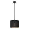 Luster na užetu LOFT SHADE 1xE27/60W/230V promjer 25 cm crna/zlatna