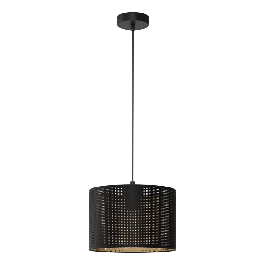 Luster na užetu LOFT SHADE 1xE27/60W/230V promjer 25 cm crna/zlatna