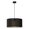 Luster na užetu LOFT SHADE 1xE27/60W/230V promjer 40 cm crna/zlatna