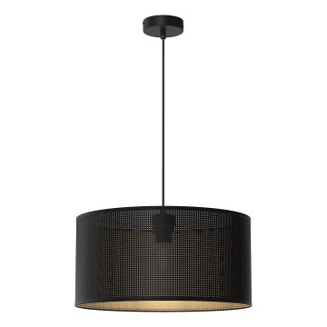 Luster na užetu LOFT SHADE 1xE27/60W/230V promjer 40 cm crna/zlatna