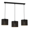 Luster na užetu LOFT SHADE 3xE27/60W/230V crna/zlatna