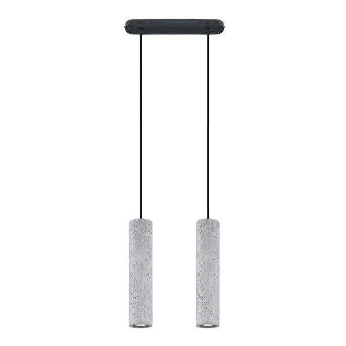 Luster na užetu LUVO 2xGU10/40W/230V beton/crna