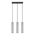 Luster na užetu LUVO 3xGU10/40W/230V beton/crna