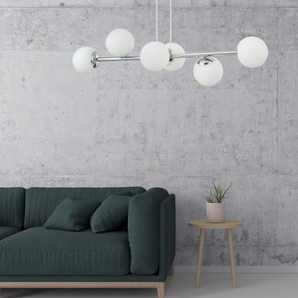 Luster na užetu MADDIE 5xE14/5W/230V sjajni krom