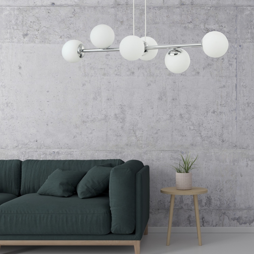 Luster na užetu MADDIE 5xE14/5W/230V sjajni krom