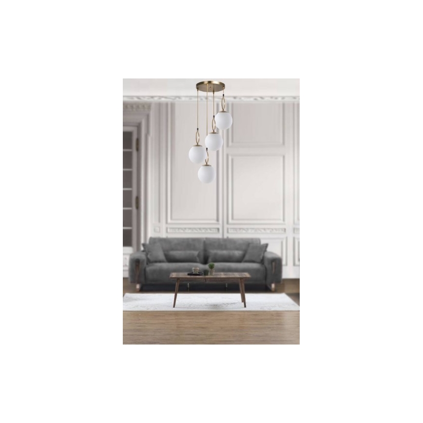 Luster na užetu MORINO 4xE27/60W/230V