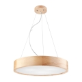 Luster na užetu NATURAL 3xE27/60W/230V ? 47 cm borovina