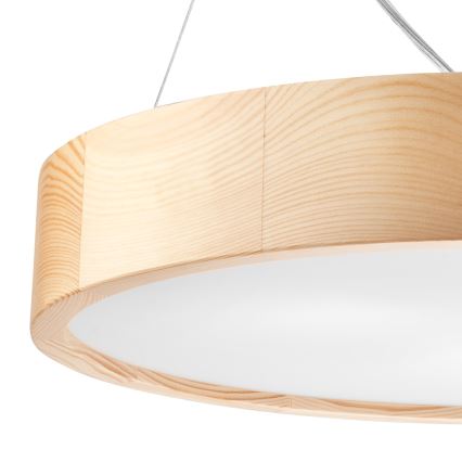 Luster na užetu NATURAL 3xE27/60W/230V ? 47 cm borovina