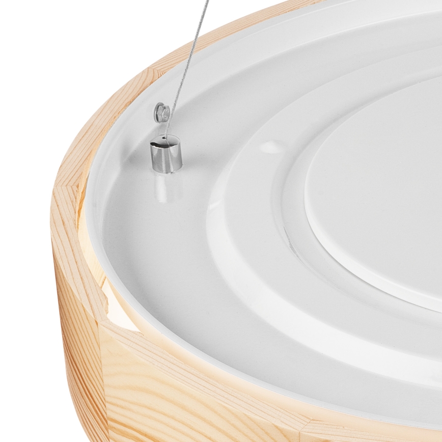 Luster na užetu NATURAL 3xE27/60W/230V ? 47 cm borovina