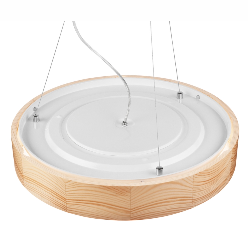 Luster na užetu NATURAL 3xE27/60W/230V ? 47 cm borovina