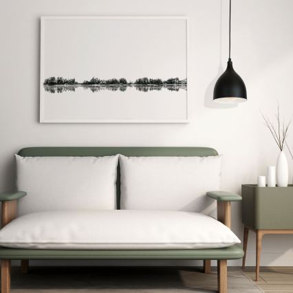 Luster na užetu NOAK 1xE27/15W/230V crna