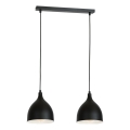Luster na užetu NOAK 2xE27/15W/230V crna