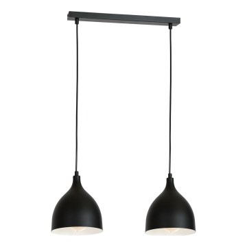 Luster na užetu NOAK 2xE27/15W/230V crna
