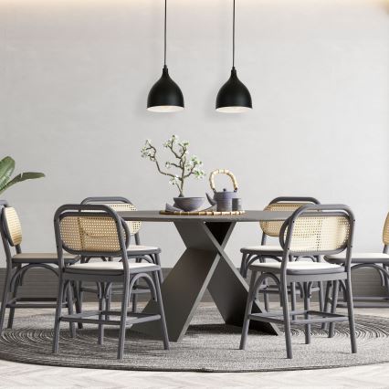 Luster na užetu NOAK 2xE27/15W/230V crna