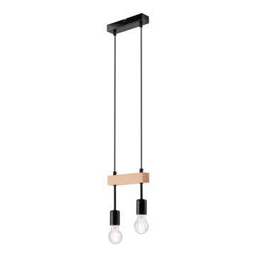 Luster na užetu ORAZIO 2xE27/60W/230V bukva