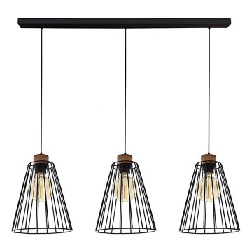 Luster na užetu ORAZIO 3xE27/60W/230V borovina