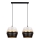 Luster na užetu PARIS 2xE27/60W/230V bijela/crna/zlatna