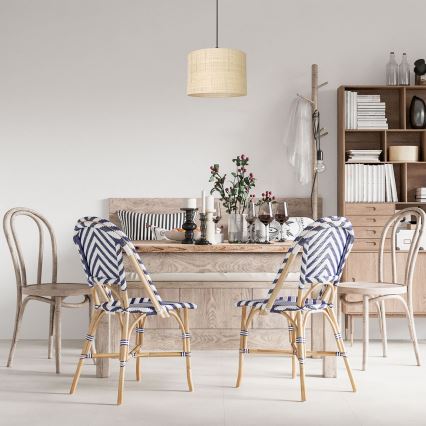 Luster na užetu RATTAN 1xE27/60W/230V promjer 25 cm ratan